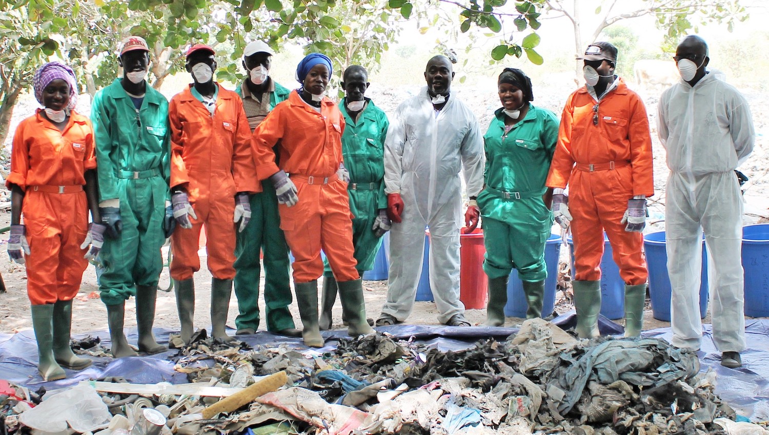 WCA waste sorting team